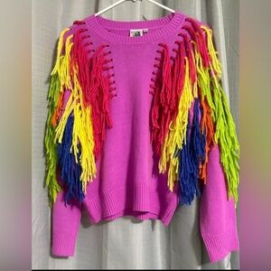 Colorful Fringe Sweater